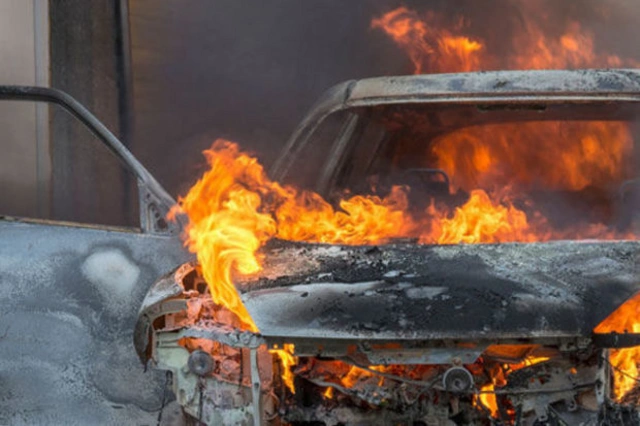 В Самухе загорелся автомобиль